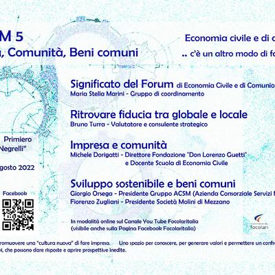 Forum 5, l'Economia civile e di comunione: c’è un altro modo di fare impresa