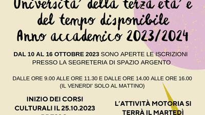 Università Terza età, anno 2023/2024: iscrizioni dal 10 al 16 ottobre