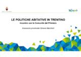 Le politiche abitative in Trentino