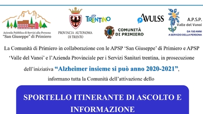  “Alzheimer, Insieme si può 2021”: i prossimi sportelli itineranti