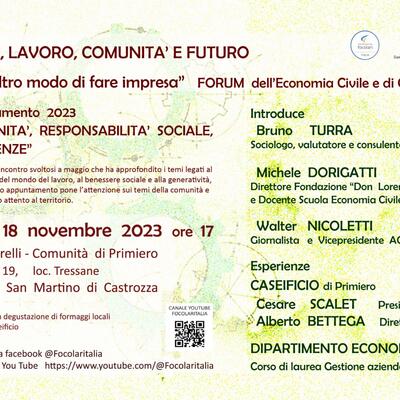 Impresa, lavoro, comunità e futuro: “Forum 2023 economia" a Primiero