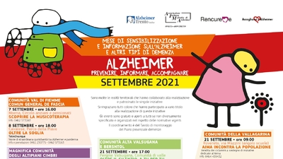 Settembre, mese di sensibilizzazione sull'alzheimer: le iniziative in Trentino