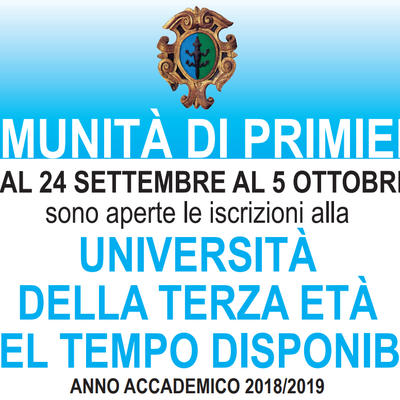 Primiero, Al via i nuovi Corsi dell'Università della Terza Età 2018/2019